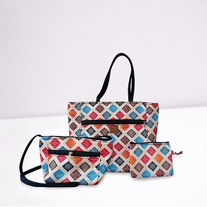 Gujrat Bandhani Print Handbags Combo Set