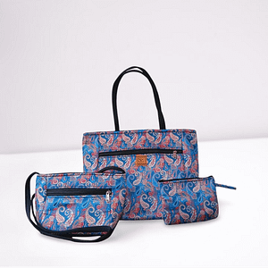 Traditional Blue Regal Handbags Combo Set