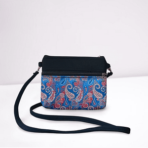 Traditional Blue Regal Sling Bag