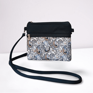 Traditional white regal sling bag