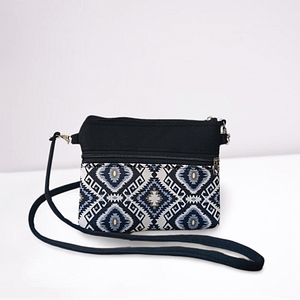 Black and white Intricate pattern sling bag