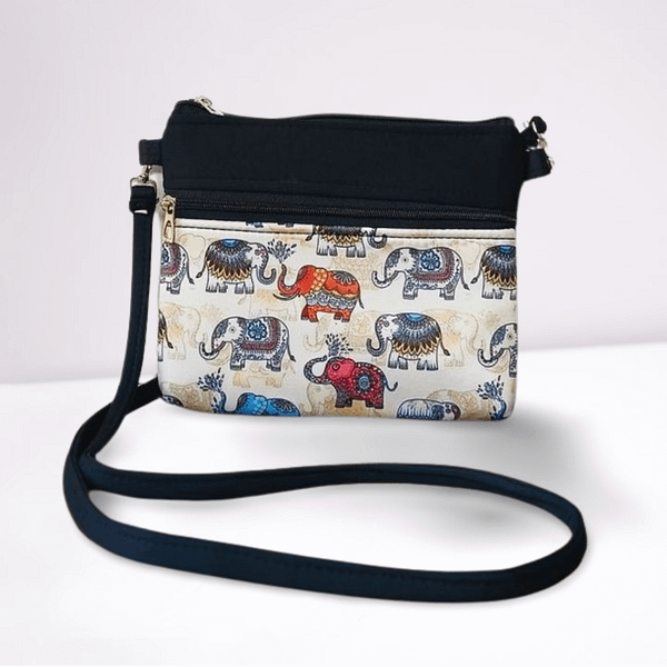 Royal Elephant print Sling Bag
